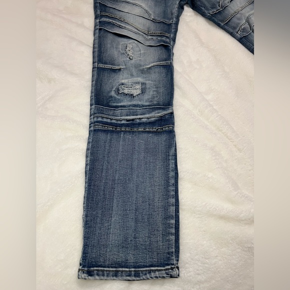 RGSTR Men’s Skinny Motto Distressed Jeans, LightWash Size 36x30 - Picture 8 of 16